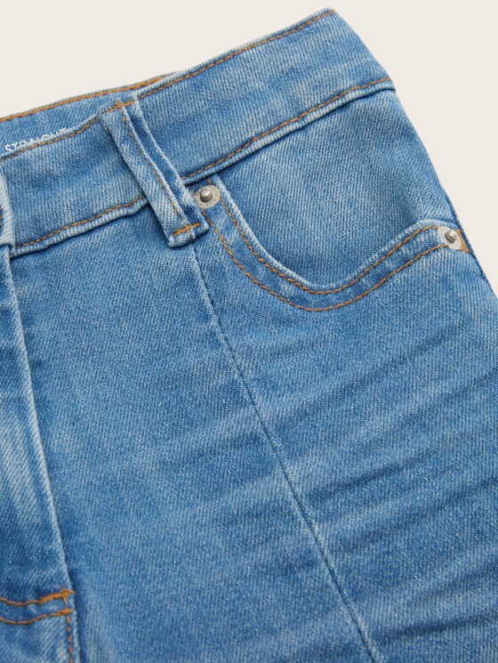 Straight Jeans met split vooraan
