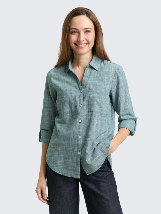 Chemisier avec poches poitrine par Women, Deep Meadow Green