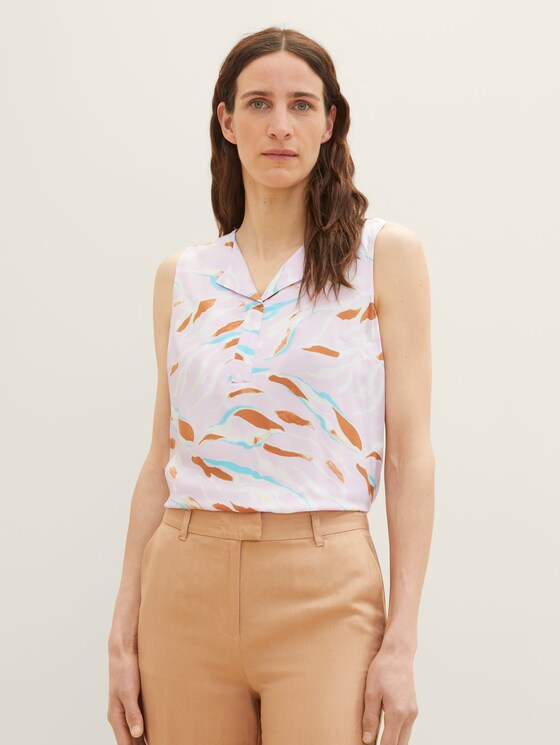 Gedessineerde blouse met LENZING(TM) ECOVERO(TM)