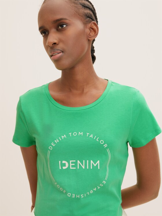 T-Shirt mit Logo Print