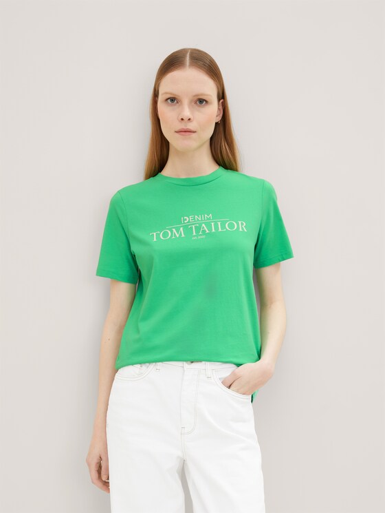 T-Shirt mit Logo Print