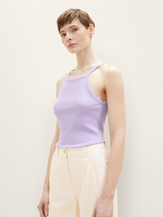 Geribbelde tanktop