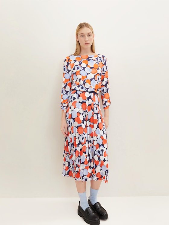 Shirt met lange mouwen en allover-print door Women, navy flower design