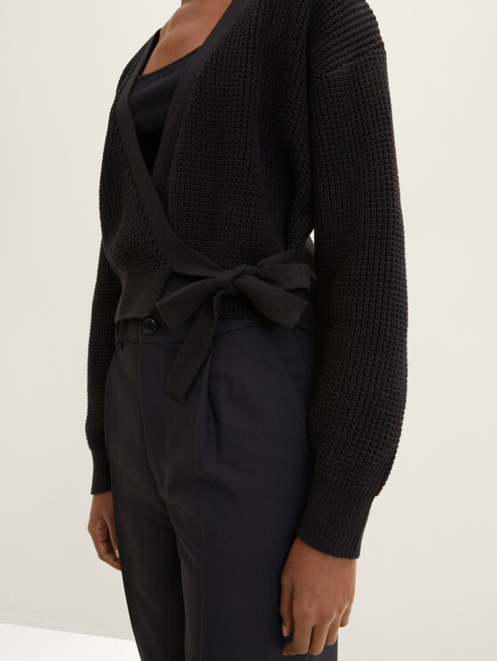 Cardigan with wrap-effect