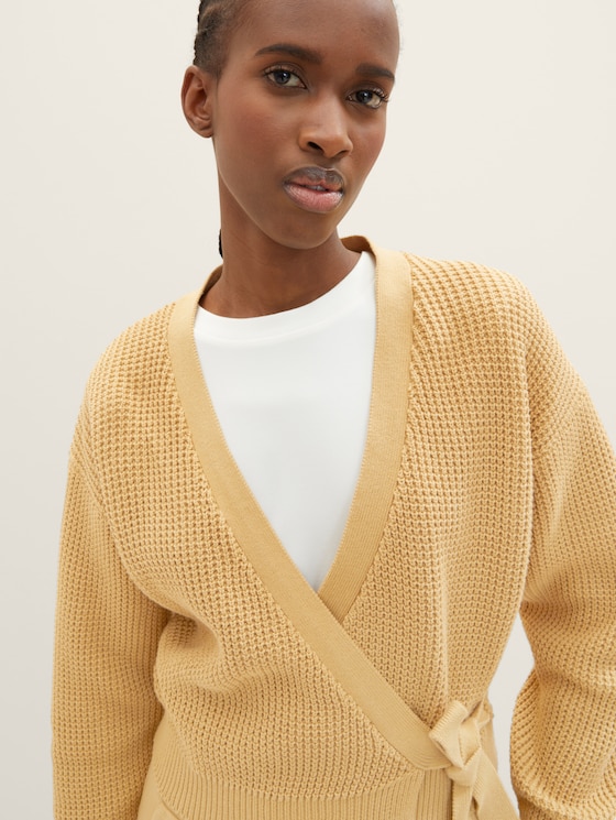 Cardigan with wrap-effect