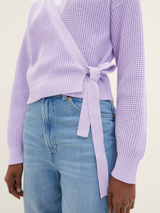 Cardigan with wrap-effect