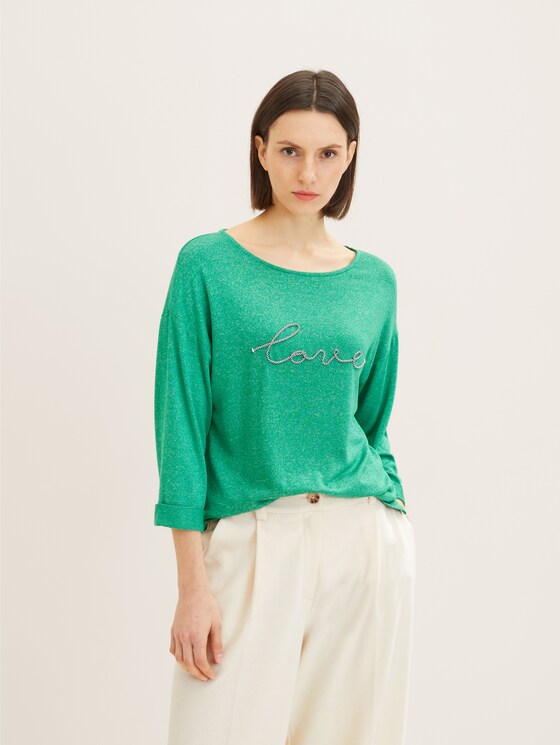 long-sleeved shirt with embroidery