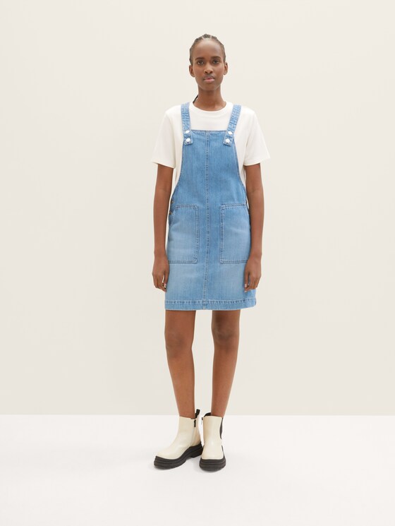 Topshop denim pinafore on sale dress