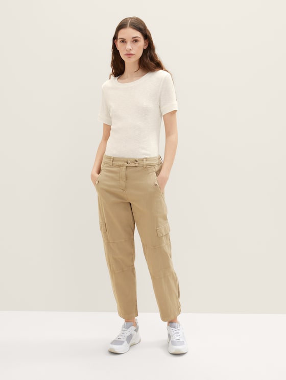 Utility-look trousers
