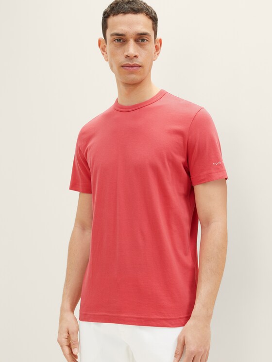 Basic T-Shirt mit Logoprint