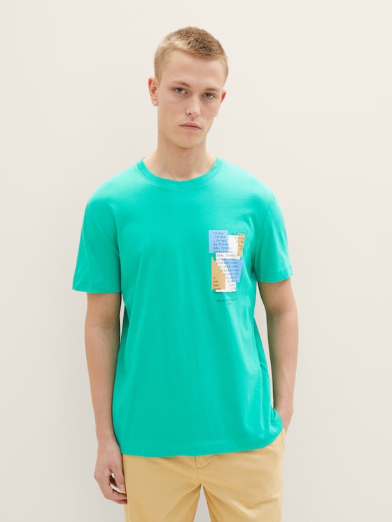 T-shirt met print door Denim Male, fresh peppermint