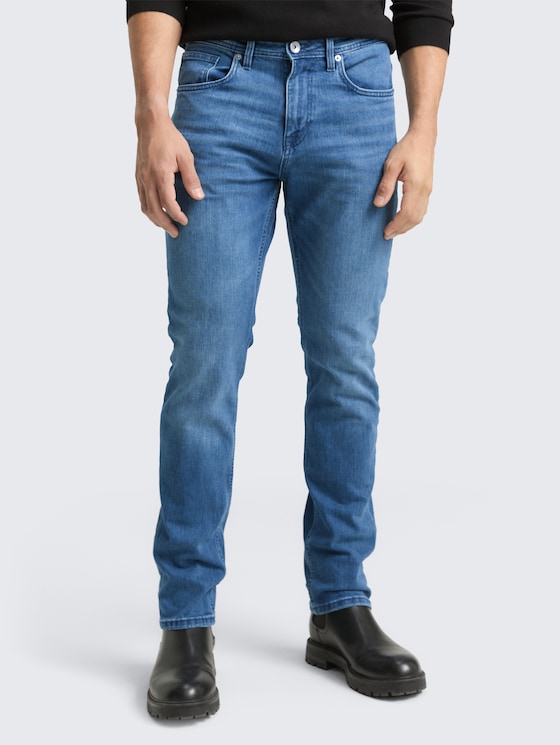 TTJOSH REGULAR SLIM Jeans COOLMAX® von Men, Used Mid Stone Blue Denim