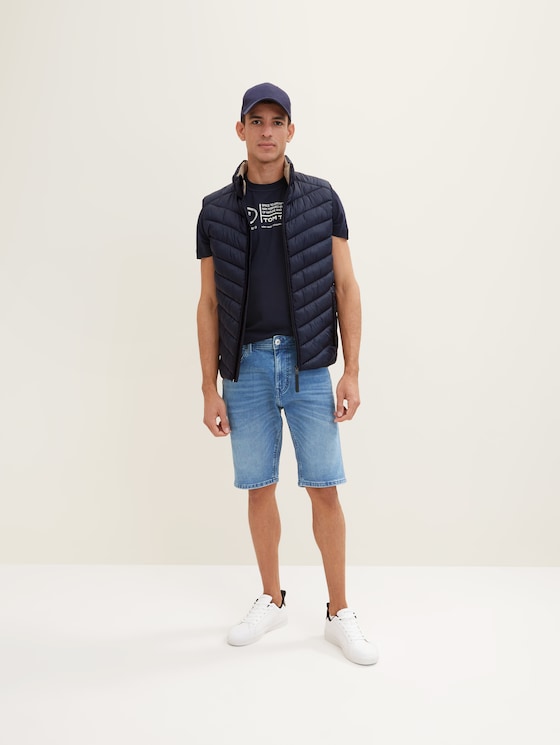 TTJOSH REGULAR SLIM Jeans Shorts von Men, mid stone wash denim