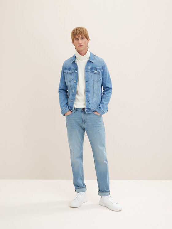 Jeansjacke mit leichter Waschung