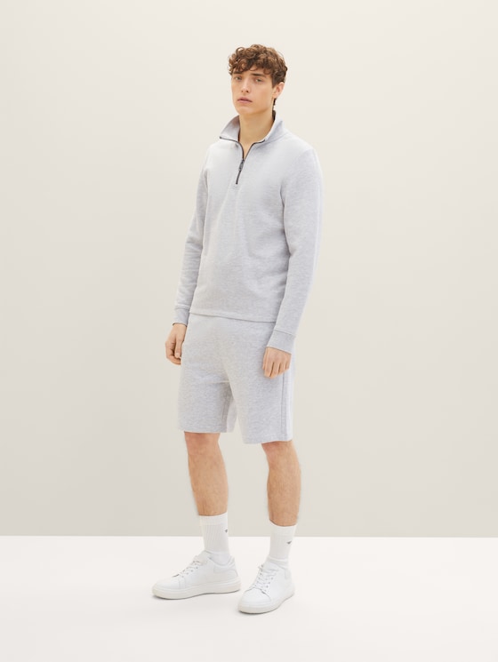 Basic Jogger Shorts von Denim Male, Light Stone Grey Melange