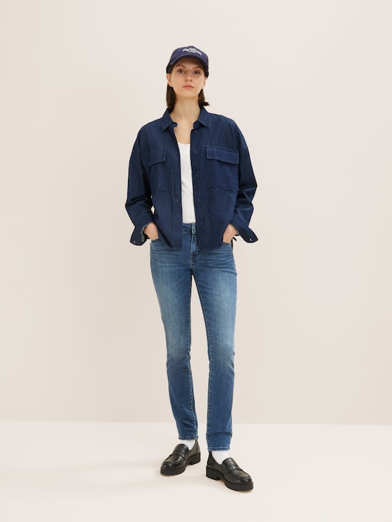 TTALEXA slim jeans by Women, Used Dark Stone Blue Denim