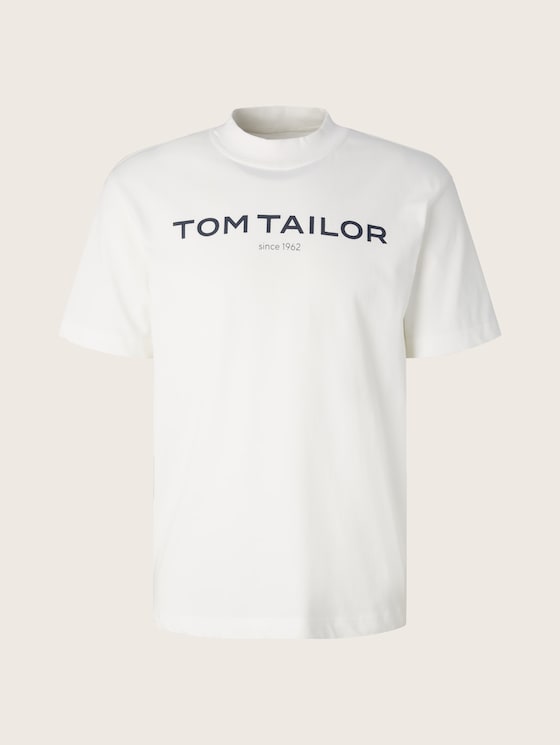 t-shirt with a logo print by Tom Tailor