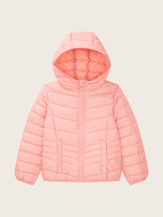 Quilted jacket with a hood