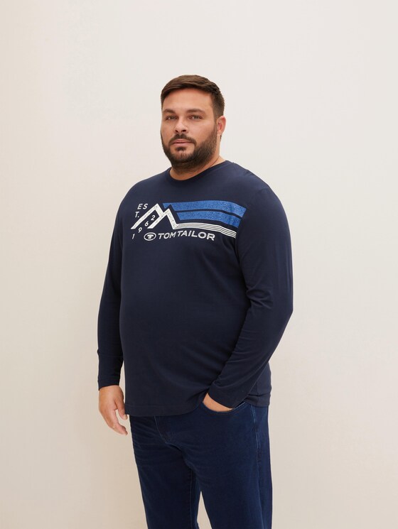 Plus - Langarmshirt mit Print