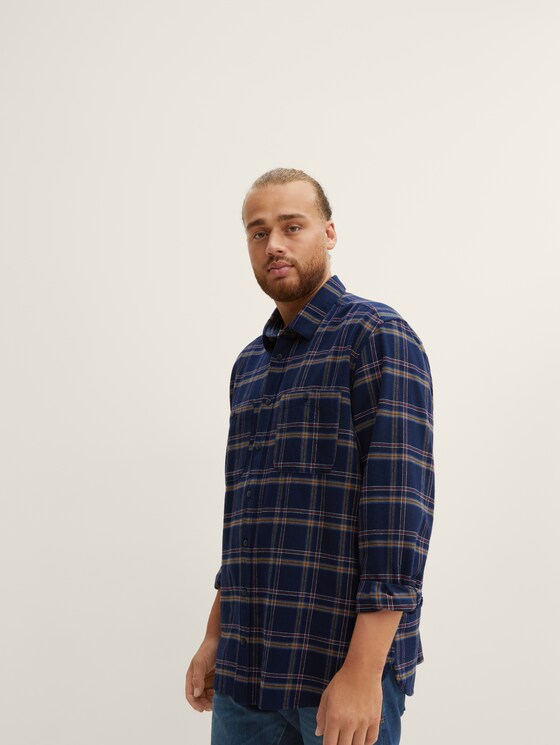Plus - Shirt with a check pattern