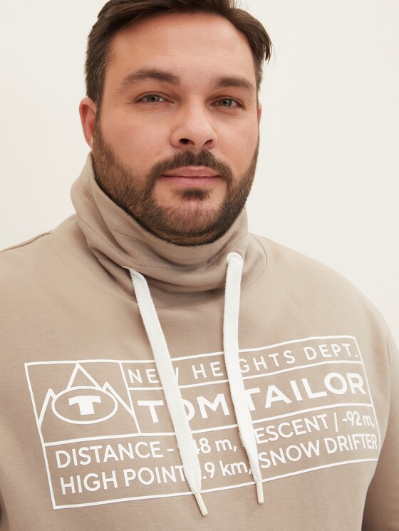 Plus - Sweatshirt mit Stehkragen
