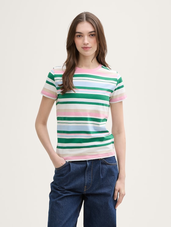 T-Shirt mit Streifenmuster von Denim Female, multicolor stripe