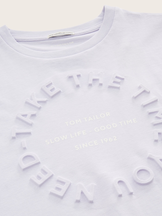 T-Shirt mit Text-Prägung