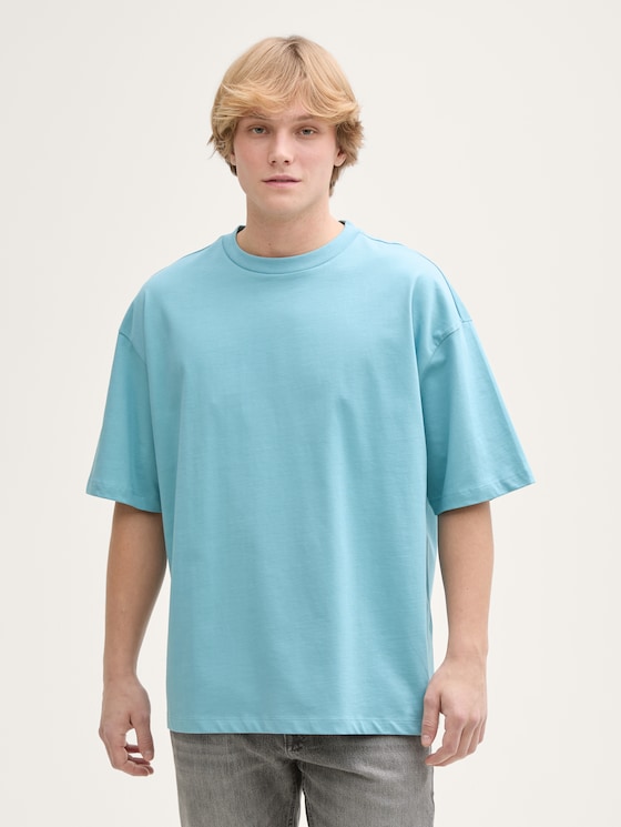 Oversized T-Shirt von Denim Male, dusty blue