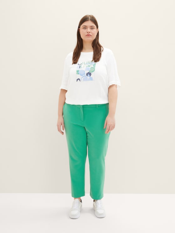 Cropped slim chino trousers