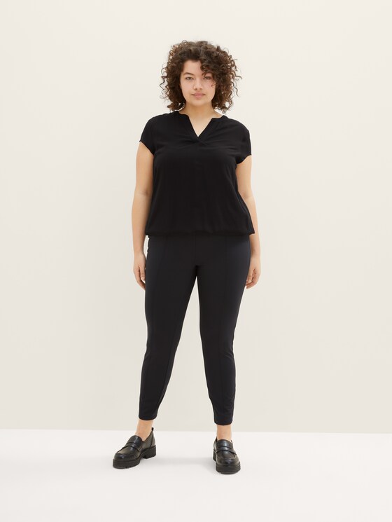 Plus - short-sleeved blouse