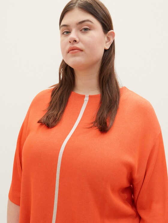 Plus - pullover with half sleeves