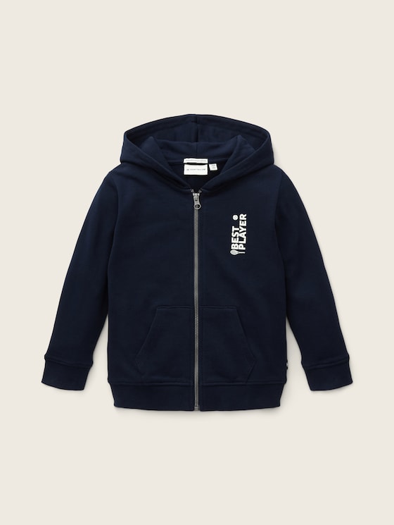 Sweat jacket with applications