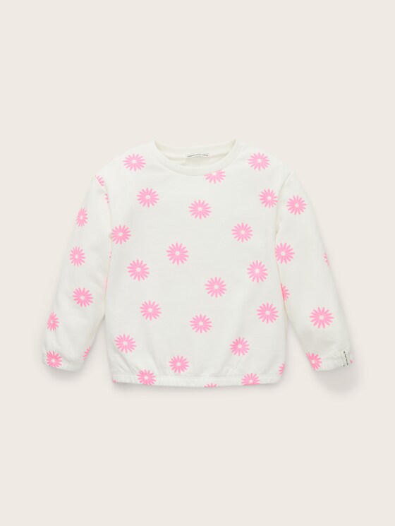 Sweatshirt with a floral print