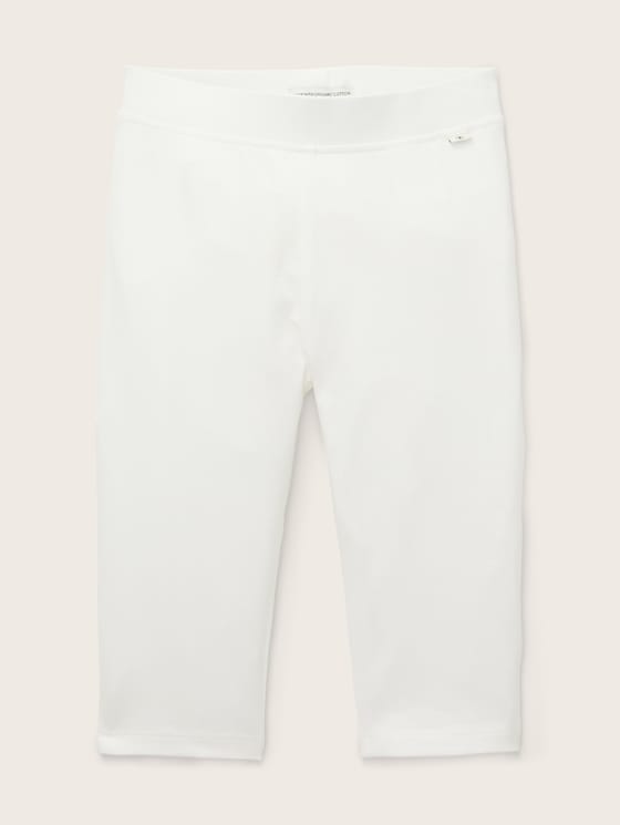 Basis Capri Legging door Mini Girls, Whisper White