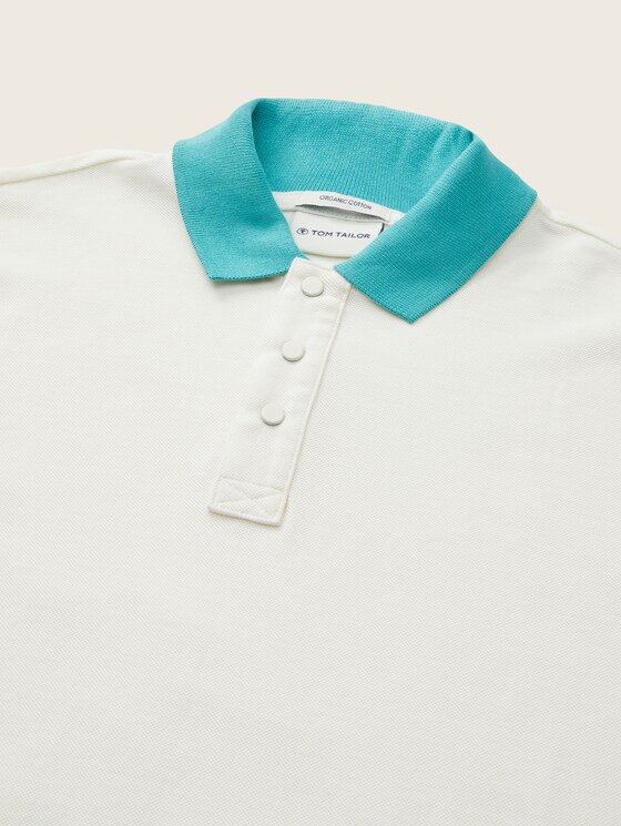 Polo shirt with colour blocking