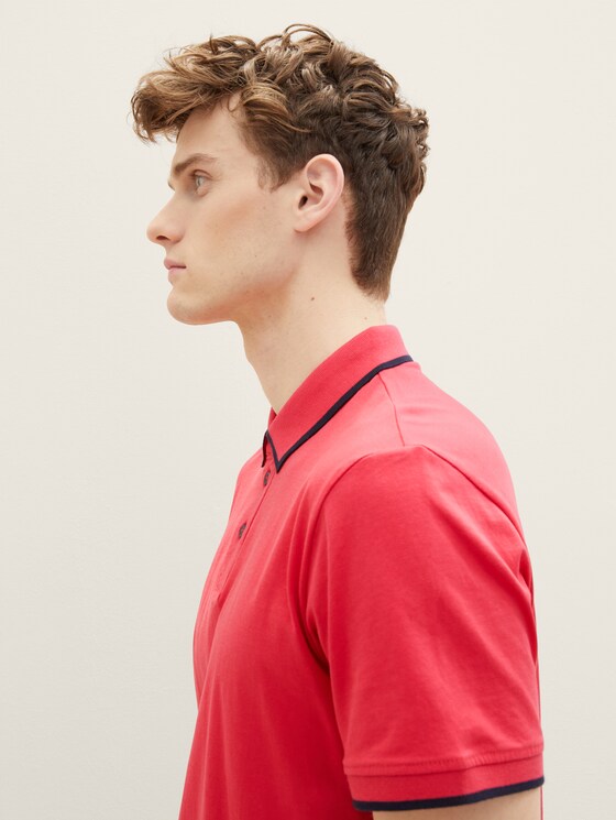 Sporty polo shirt made of jersey