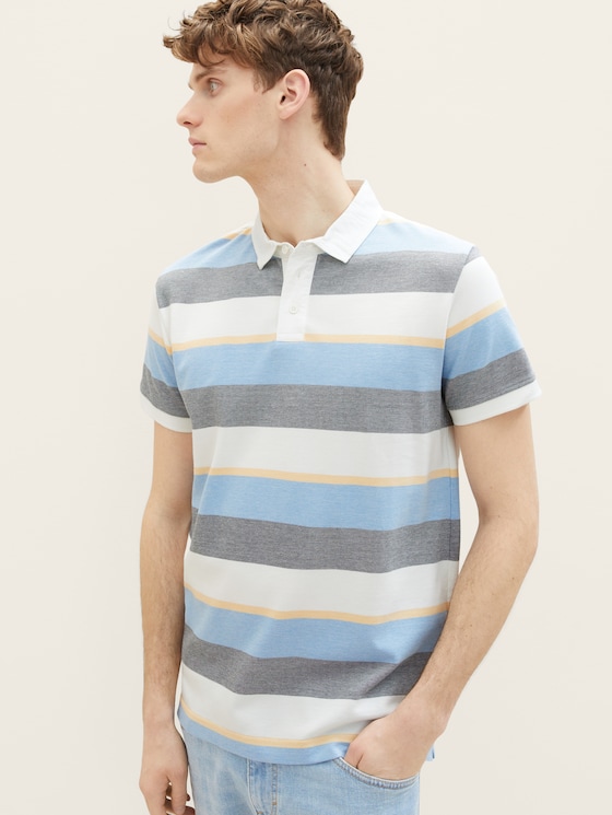 Gestreept poloshirt door Men, blue multicolor big stripe