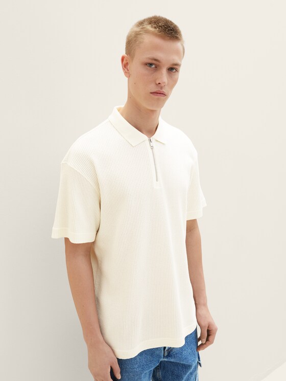 Poloshirt mit Reißverschluss