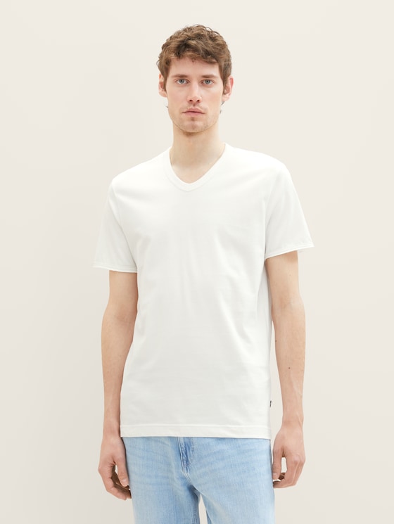 Basic T-shirt door Men, off white