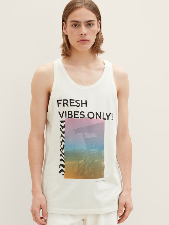 Tank top with a print