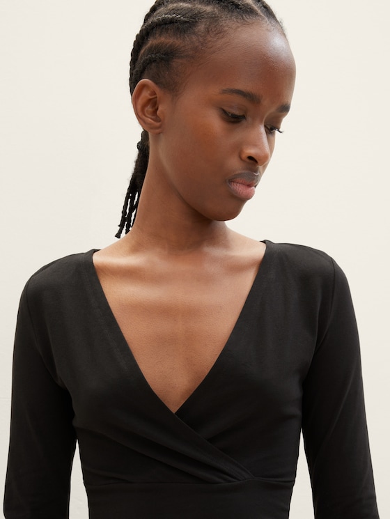 Langarmshirt in Wickel-Optik