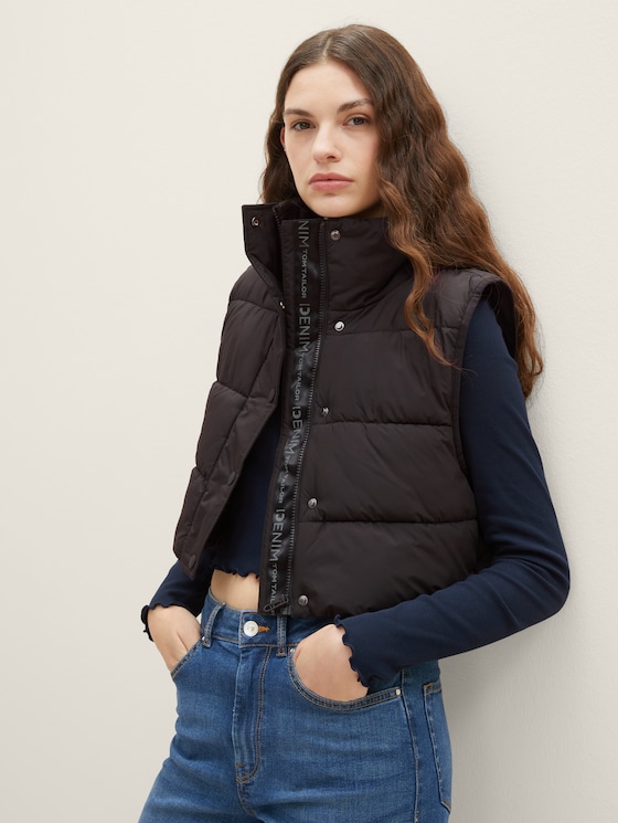 Cropped puffervest