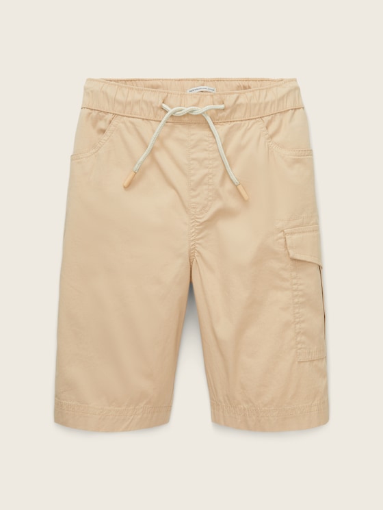 Short cargo à taille élastiquée par Teen Boys, cream toffee