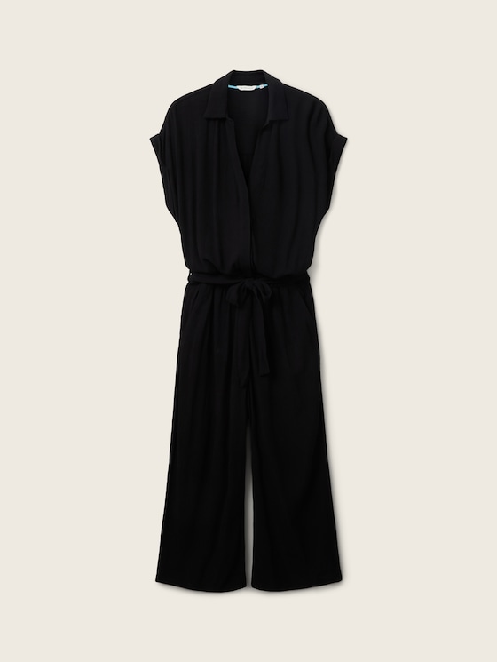 Jumpsuit with fabric belt