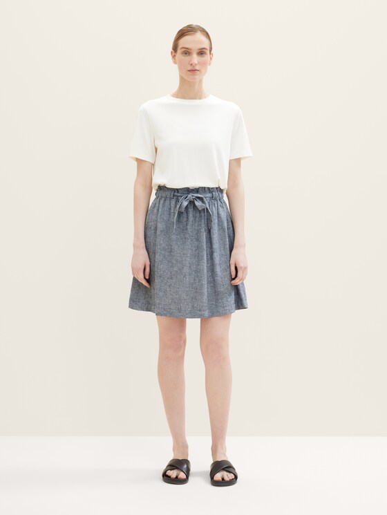 Skirt with linen