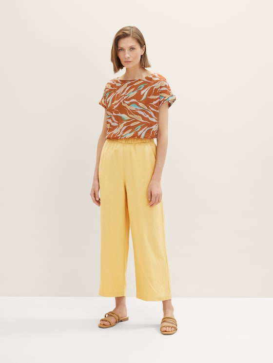 Culottes with linen