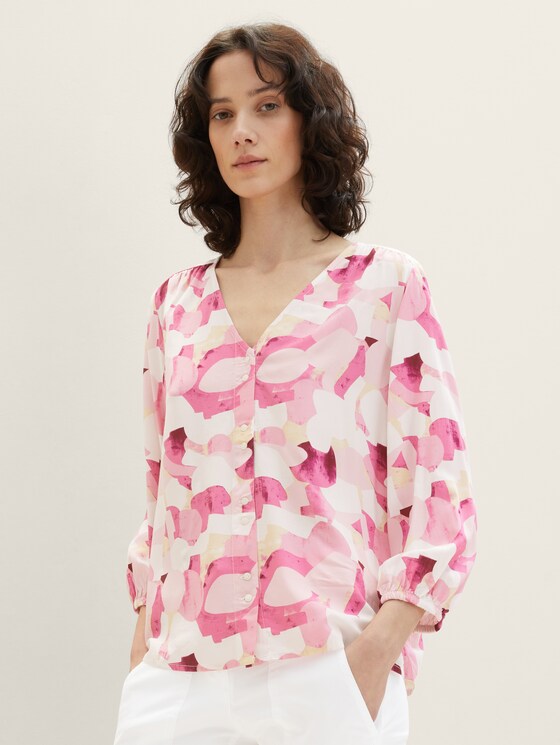 Patterned blouse with LENZING (TM) ECOVERO (TM)