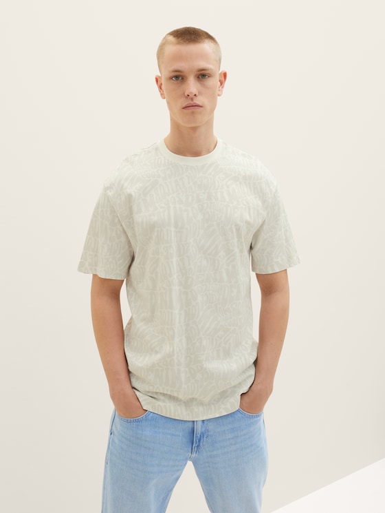 T-shirt met alloverprint