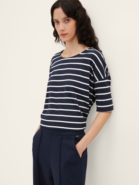 Gestreiftes Langarmshirt