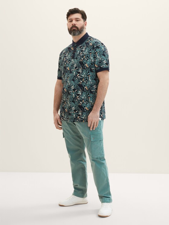 Plus - Polo shirt with an all-over print